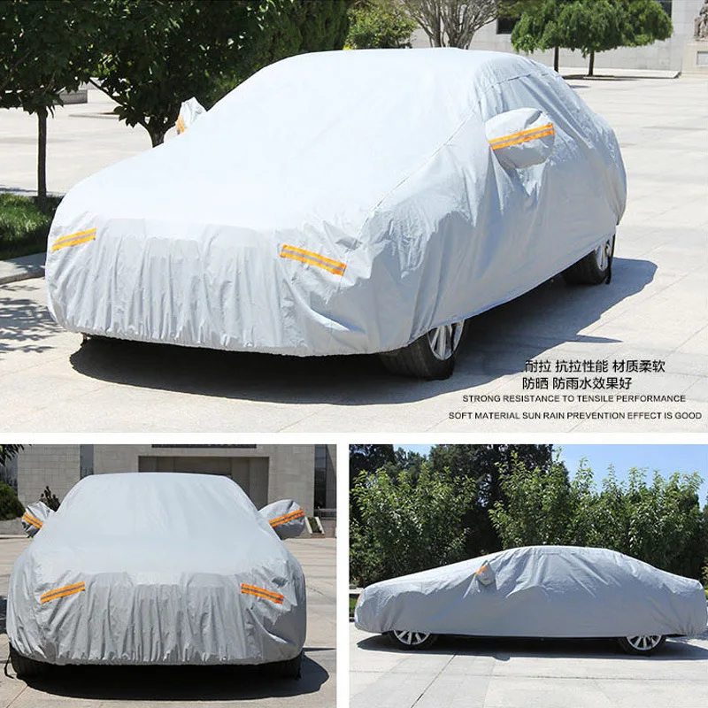 

Kayme waterproof car covers outdoor sun protection cover for car reflector dust rain snow protective suv sedan hatchback full s