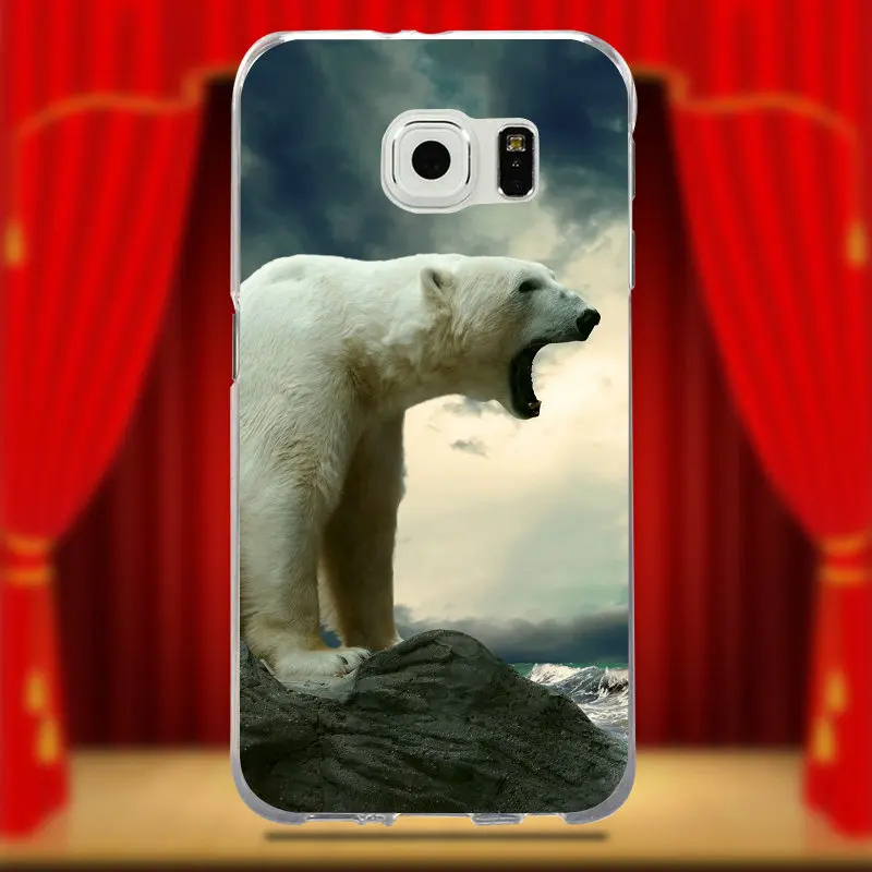Милые мягкие силиконовые чехлы из ТПУ с белым полярным медведем для телефонов Samsung Galaxy S2 S3 S4 S5 Mini S6 S7 S8 S9 Edge Plus