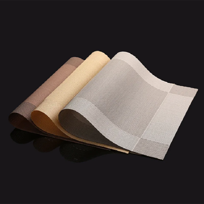 

Household heat-resistant cutlery mat pvc waterproof and anti-scald insulation pad European style dining table plate bowl mat Wes