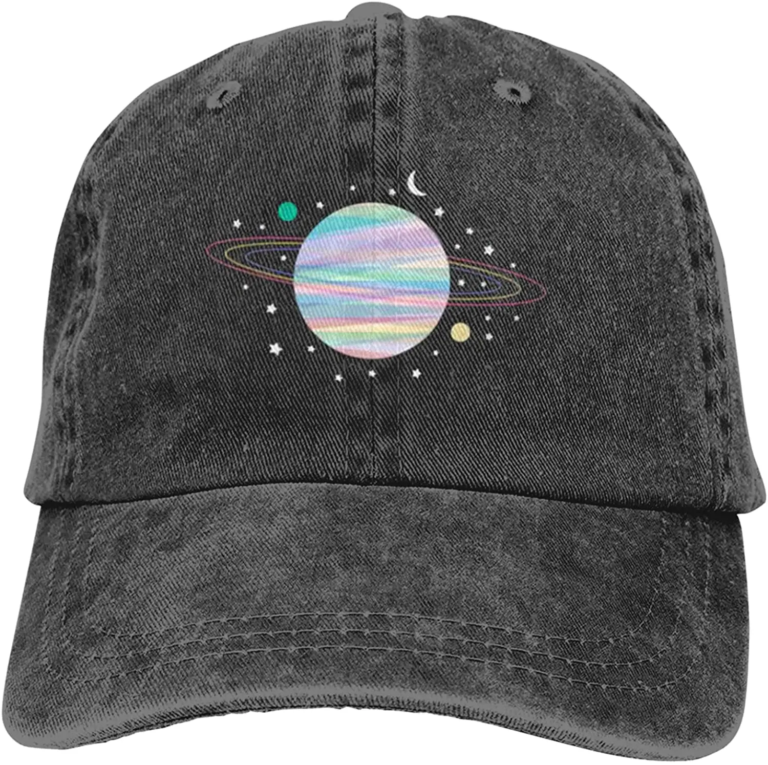 

High Quality Baseball Caps Planet and Universe Funny Unisex Baseball Cap Vintage Adjustable Cotton Denim Dad Hat Sports Cap