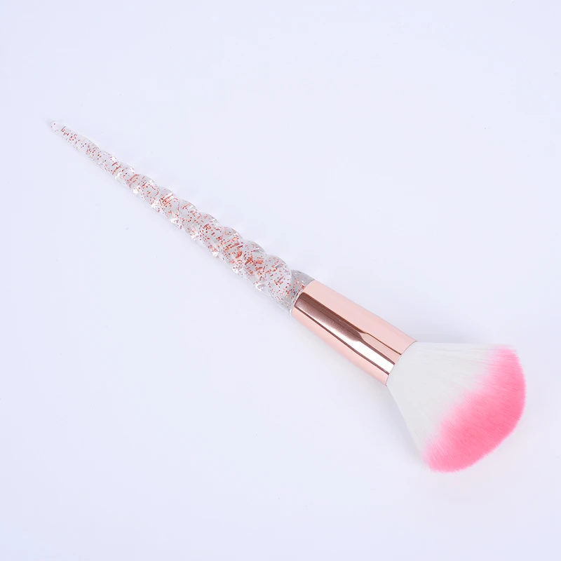 1 Набор Розовое золото + прозрачный Единорог портативный набор кистей для макияжа