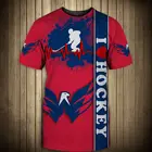 Мужская летняя одежда для хоккея Lce, белая, синяя футболка в горошек с надписью