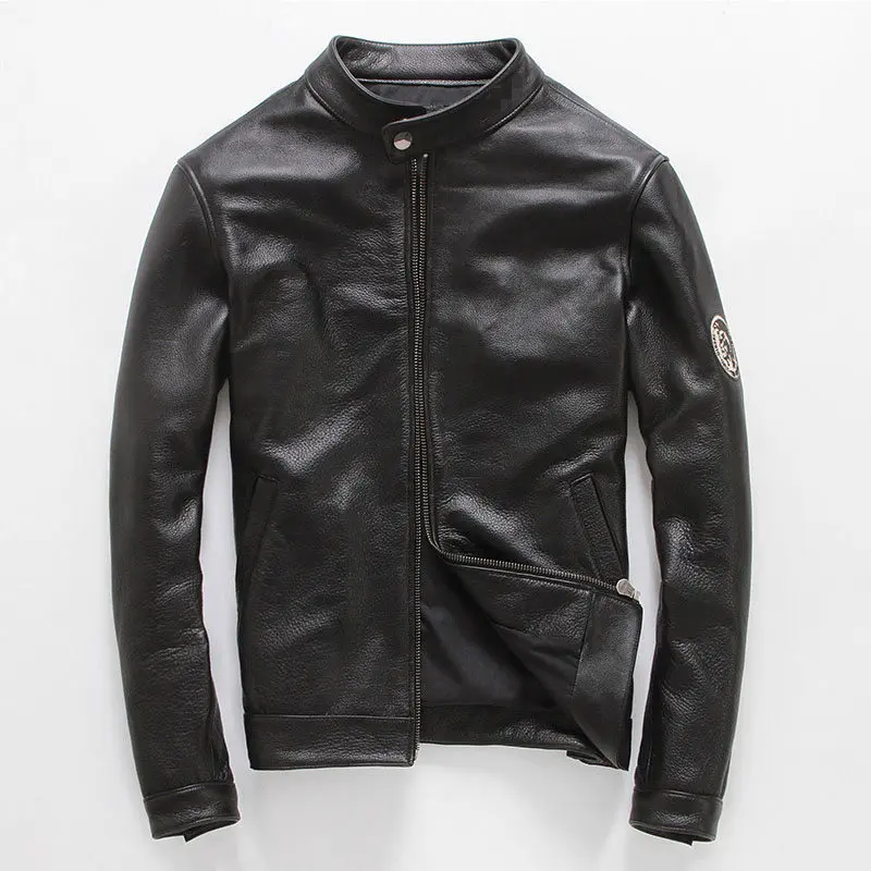 Натуральная кожаная куртка для мужчин из натуральной овечьей кожи кожаные