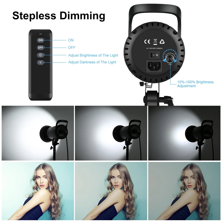 Pаспродажа Новинка 2021, вспышка для камеры, 100 Вт, 5600K, студийный светильник для видеосъемки, держатель 2,8 м, 65 см, складной фонарь, софтбокс, комплект освещ...