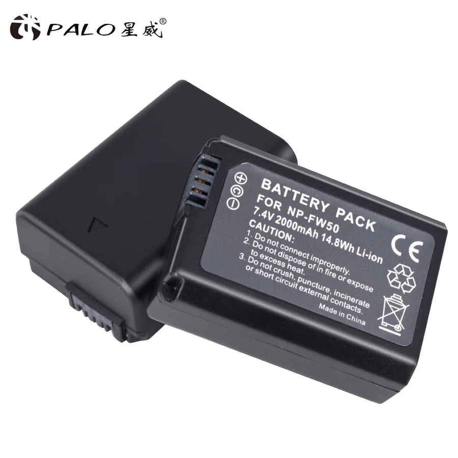 Аккумулятор PALO 2000 мА · ч аккумулятор NPFW50 NP FW50 для Sony Alpha a33 a35 a37 a55 NP-FW50 SLT-A33 a |