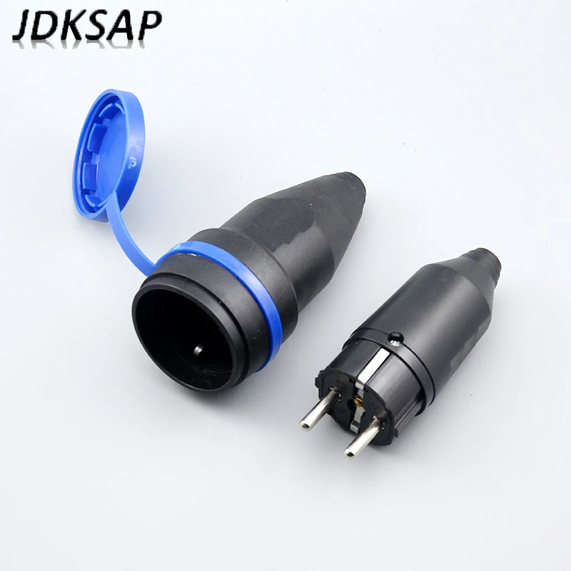 

Розетка электрическая штепсельная вилка европейского стандарта, 1 пара, IP44, 2 контакта