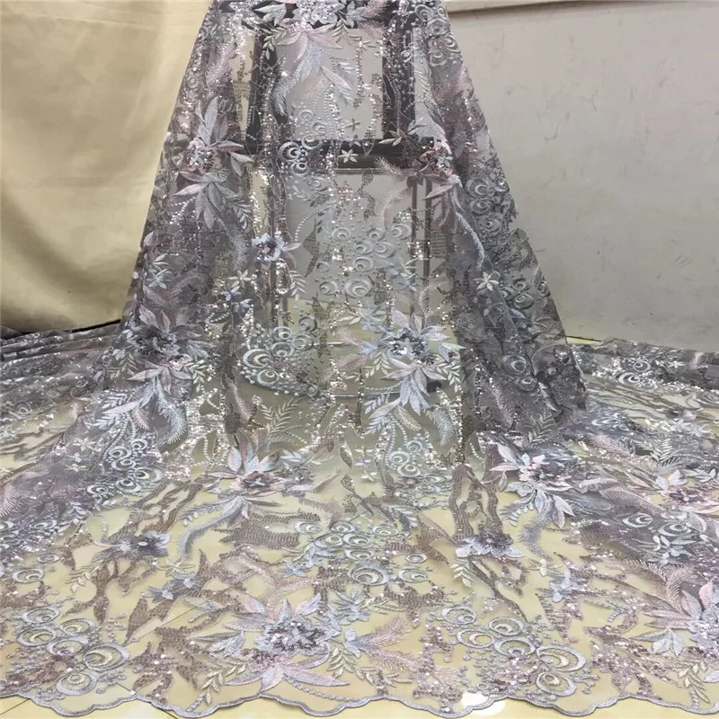 Новый дизайн высокое качество 2020 тюль блестки африканская кружевная ткань гипюр