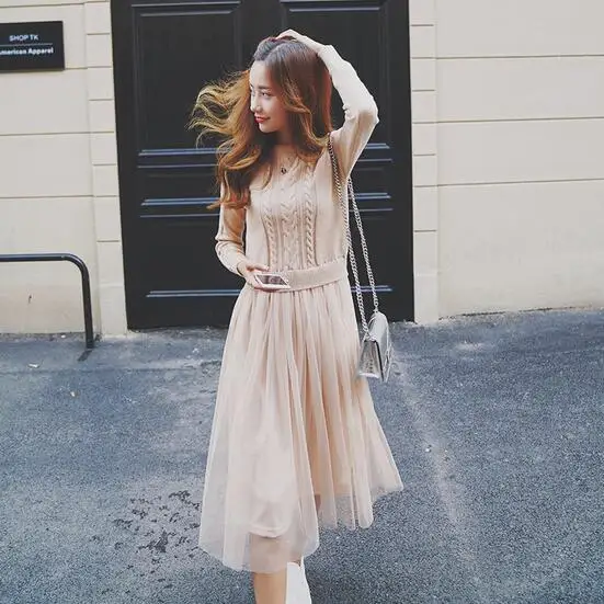 2020 элегантное платье с длинным рукавом рождественское для женщин Осеннее