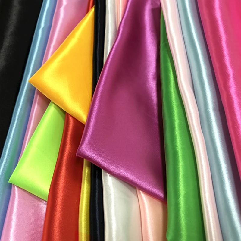 

Size 1*1.5 Meter Width Silk Satin Fabric Wedding Satin Fabric DIY 1 Meter/Lot