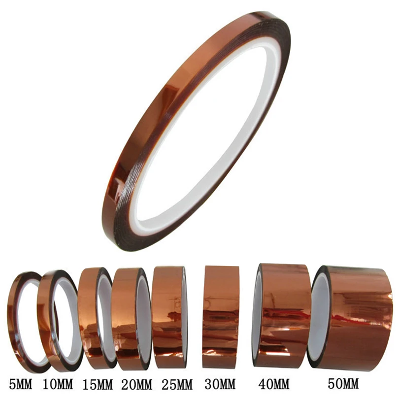 Клейкая лента Kapton 33 м/рулон высокотемпературная термостойкая Полиимид 200 220 ℃