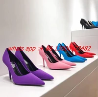 design brand woman new high heel pointed toe pumps candy color pointed toe high heel stilettos