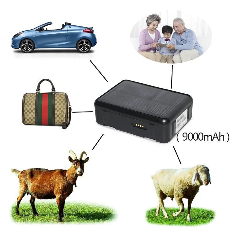 

Solar GPS Tracker Power Sheep Cow Cattle RF-V34 9000mAh Waterproof GSM GPS WiFi Tracking Voice monitoring Anti-remove SOS Alarm