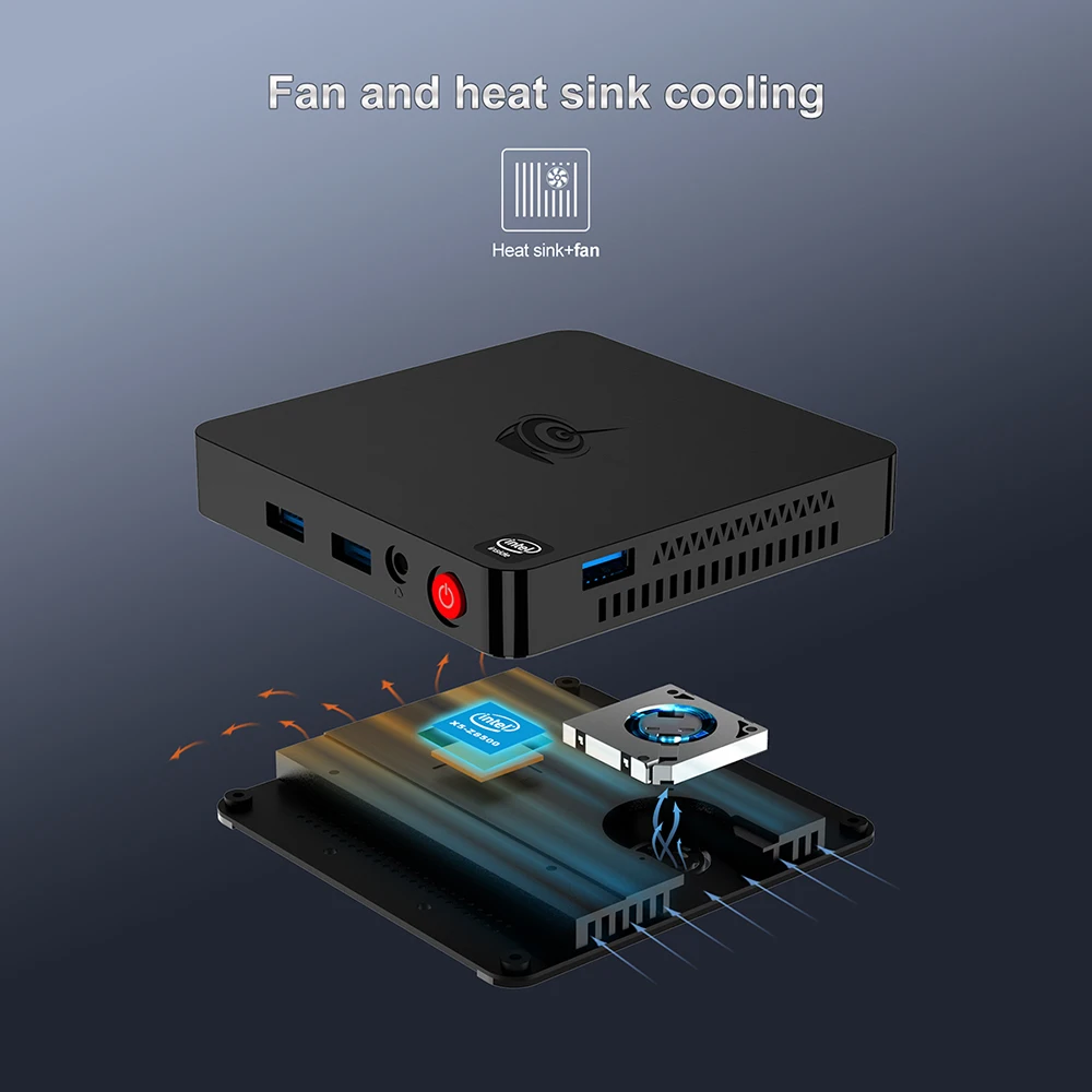Beelink T4 мини-ПК Intel Atom x5-Z8500 Windows 10 Новый настольный ПК 4 Гб + 64 ГБ 2 4/5 8 ггц WiFi BT4.0 DP