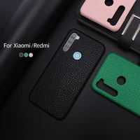 luxury leather phone case simple classical solid color cover for xiaomi mi 8 9 for redmi note 7 8 pro shockproof back shell