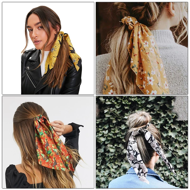 Женская эластичная бандана AWAYTR элегантная в стиле бохо с принтом аксессуары для