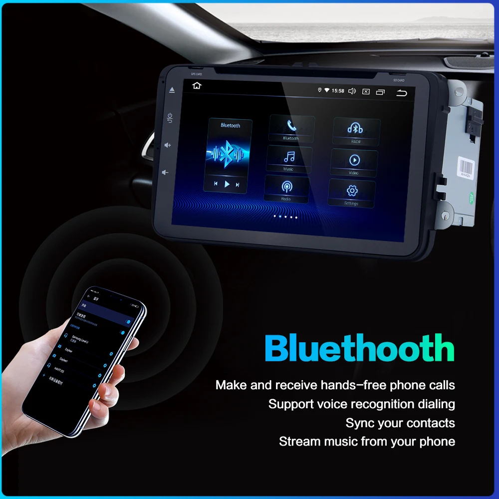 2 Din Автомобильный Android 9 0 GPS радио плеер для Seat Leon Alhambra Altea Toledo с 8 &quotсенсорным