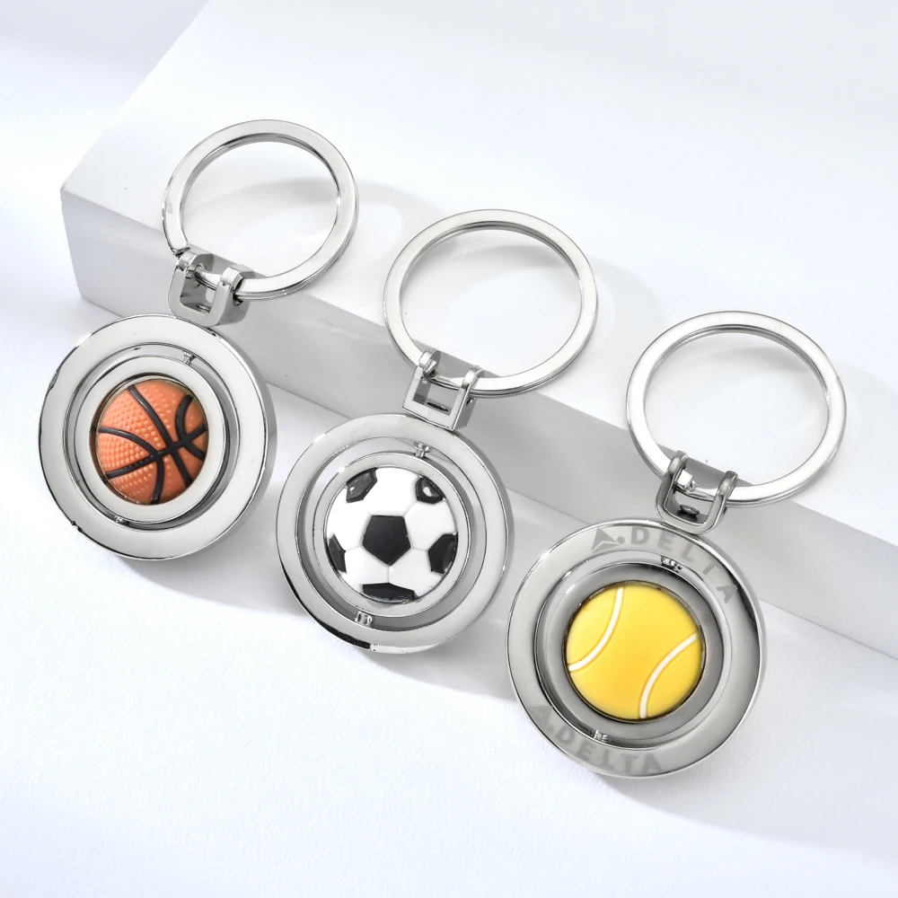 Крутой Вращающийся брелок для ключей Мини-футбола мужчин яркий баскетбола