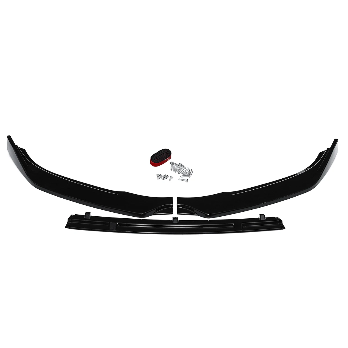 Глянцевый черный Автомобильный разделитель для переднего бампера 3 шт. крышка