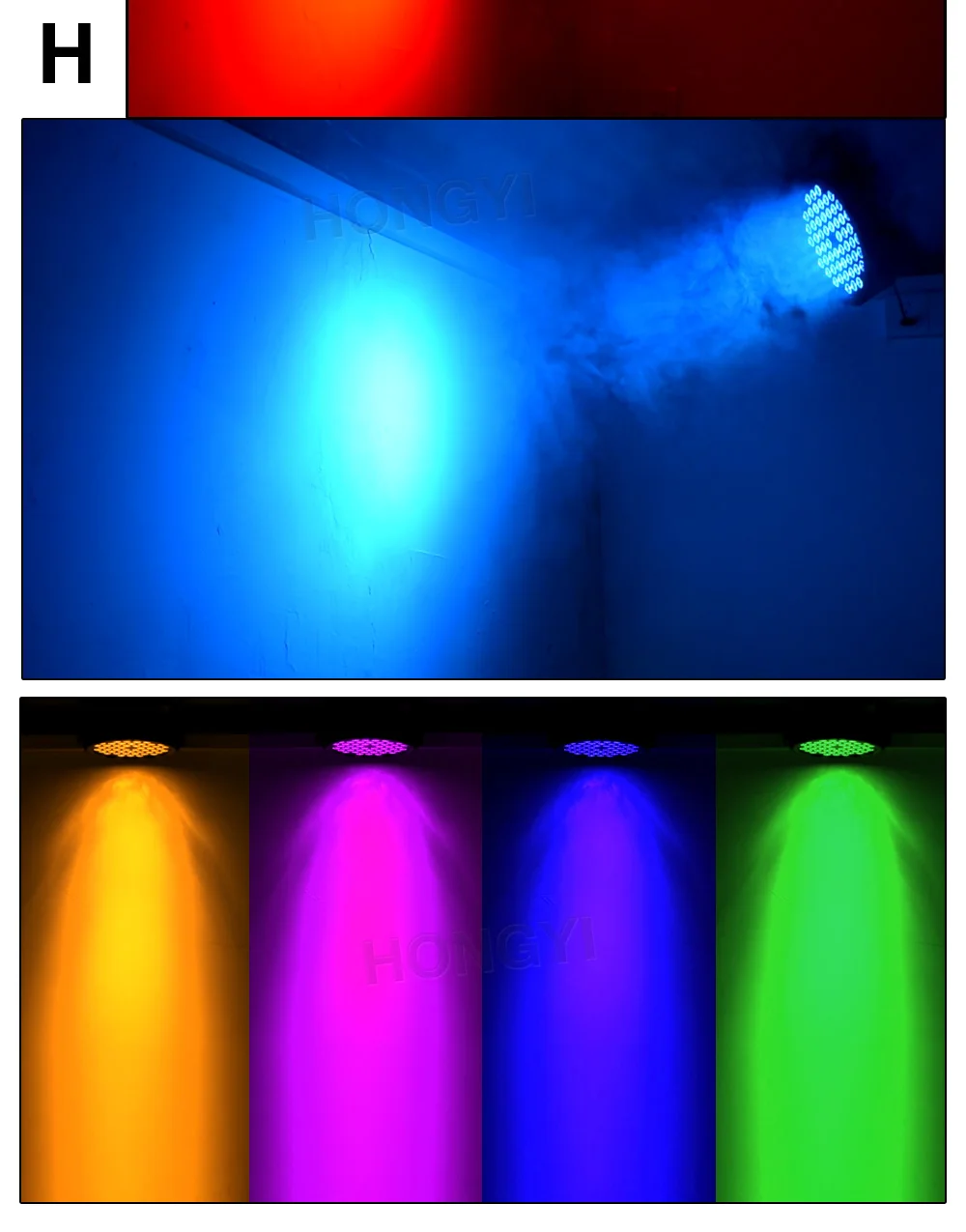 1 шт./лот 54x3 Вт RGB 3в1 8 DMX канал 54 плоский светодиодный светильник высокой мощности тонкий
