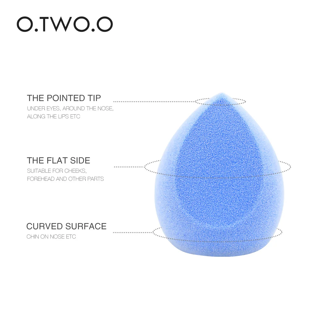 

O.TWO.O New 2pcs Microfiber Fluff Surface Cosmetic Puff Velvet Makeup Sponge Powder Foundation Concealer Cream Make Up Blender