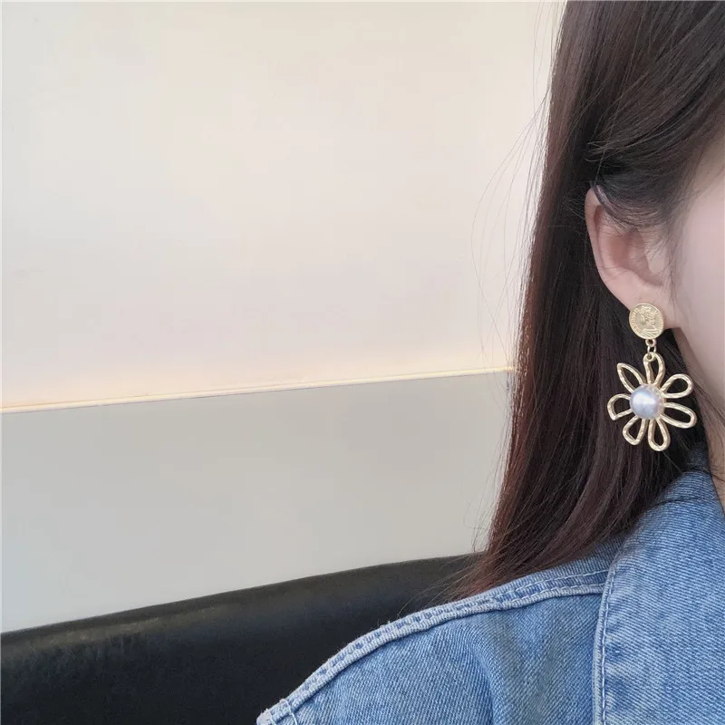 Панк серьги-гвоздики Модные металлические большие серьги женские винтажные