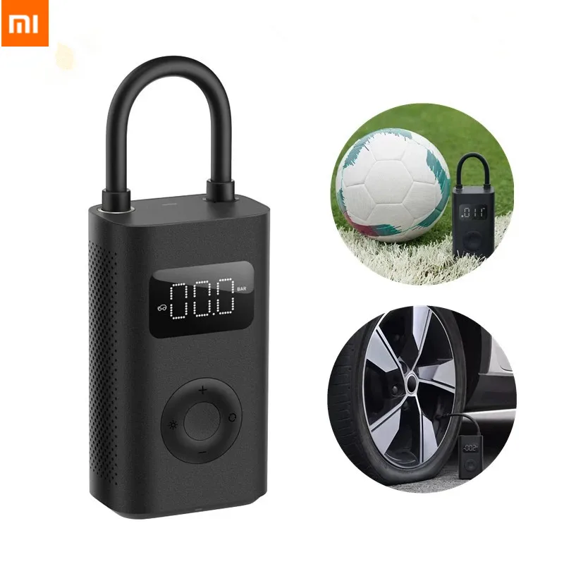 

Xiaomi Mijia Inflator 1S Portable Mini LED Smart Digital Tire Pressure Sensor Electric Pump For Bicycle Motorcycle Car Soccer