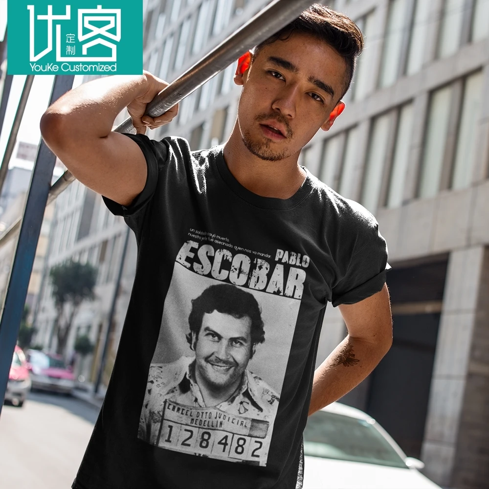 Пабло Эскобар сорняков новинка футболка с круглым вырезом футболки из чистого