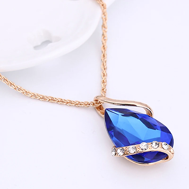 Женские модные стразы колье цепочка ожерелье серьги ювелирный набор Chok |