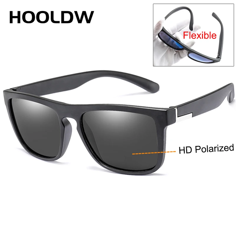 

HOOLDW Classic Polarized Sunglasses Men Women Brand Design Driving Square Frame Sun Glasses Male Goggles UV400 Gafas De Sol