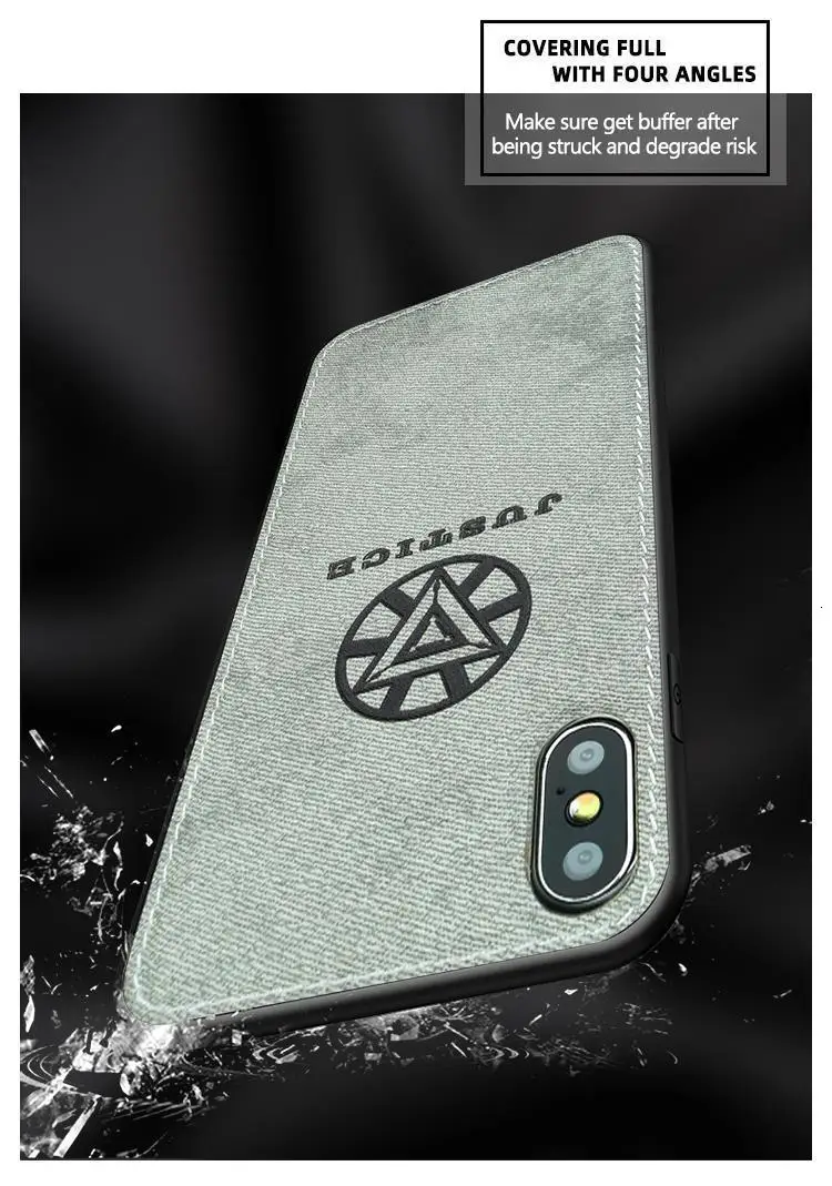 Марвел Мстители ткань чехол для телефона для Iphone 7 8 6 6s Plus X Xs Max Xr паук ткань мягкий чехол DC Вселенная холст силиконовый чехол