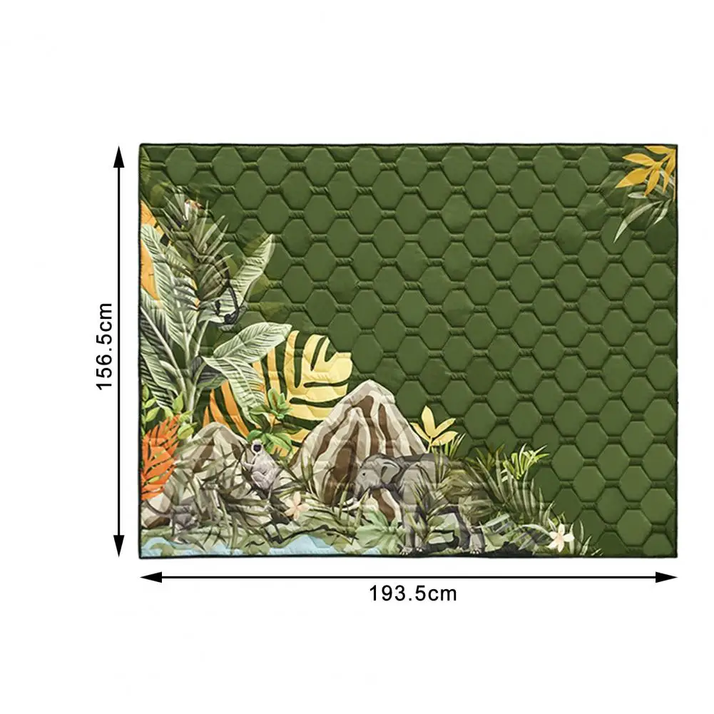 

1pc 193.5cm x 156.5cm Outdoor Camping Mat Printed Easy To Carry Waterproof Thicken Foldable Picnic Blanket for Beach