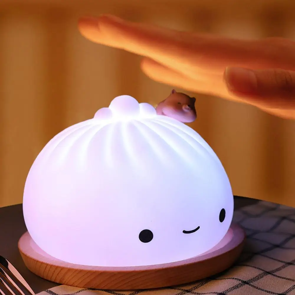 

Cute Buns Pat Lights Colorful Soft Night Light Bedroom Holiday Home Decoration Christmas Children Adult Animation Holiday Gifts