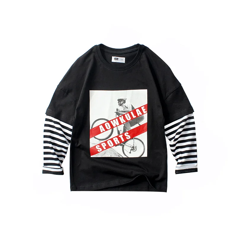 Для маленьких мальчиков топы с длинными рукавами из хлопка для мальчика