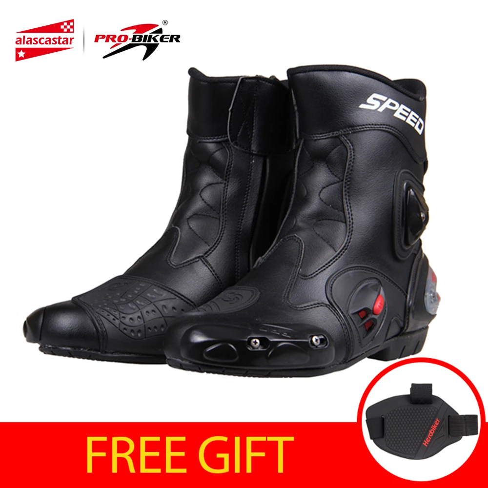 PRO-BIKER SPEED BIKERS мотоциклетные ботинки мужские гоночные мотоциклетные ботинки для верховой езды ботинки для мотокросса по бездорожью мотоциклетные ботинки мото обувь A004