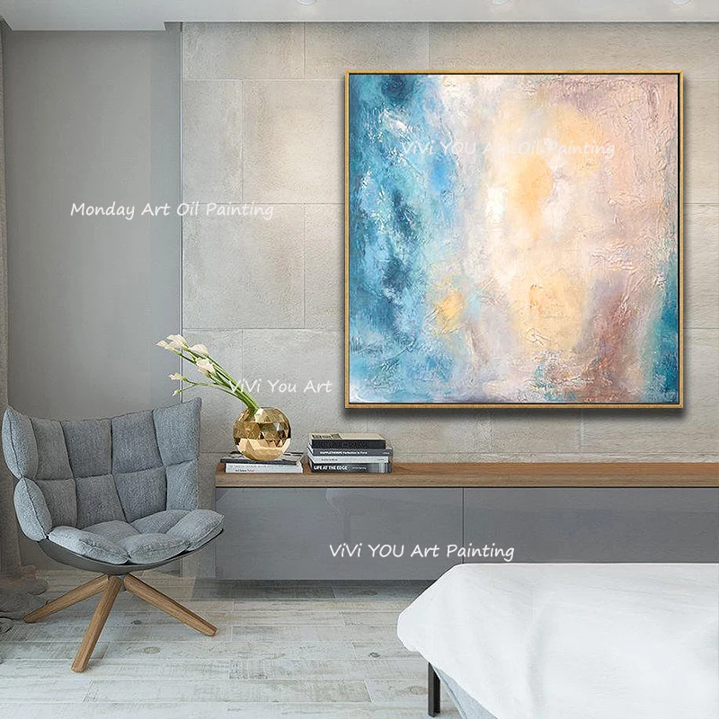 Большая Ручная роспись Абстрактная живопись на холсте лучший подарок