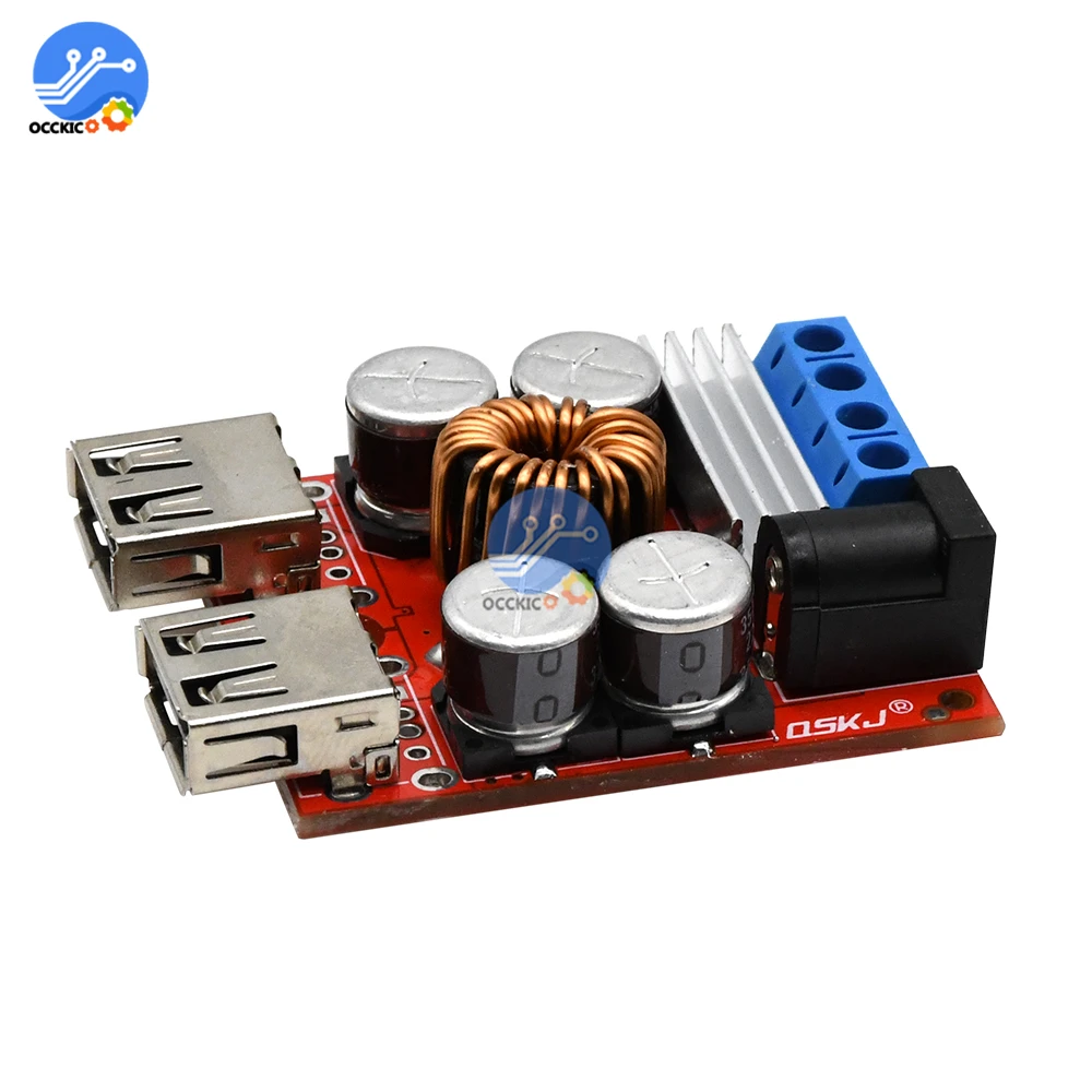 С двумя портами USB для зарядки автомобиля доска DC 8V 35V 5V Универсальный Мощность