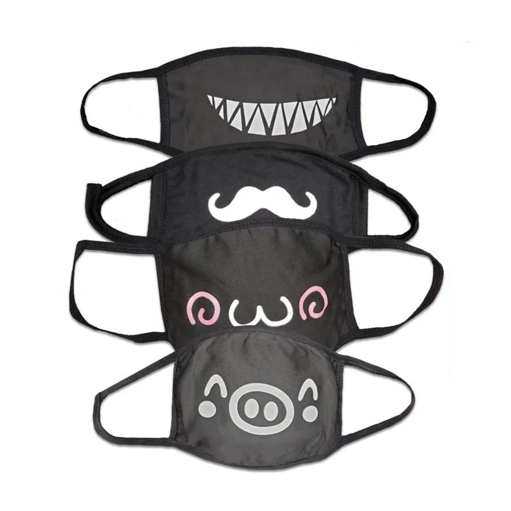 4 шт. Корейская Милая аниме маска от пыли хлопковая для лица мультяшная PM2.5