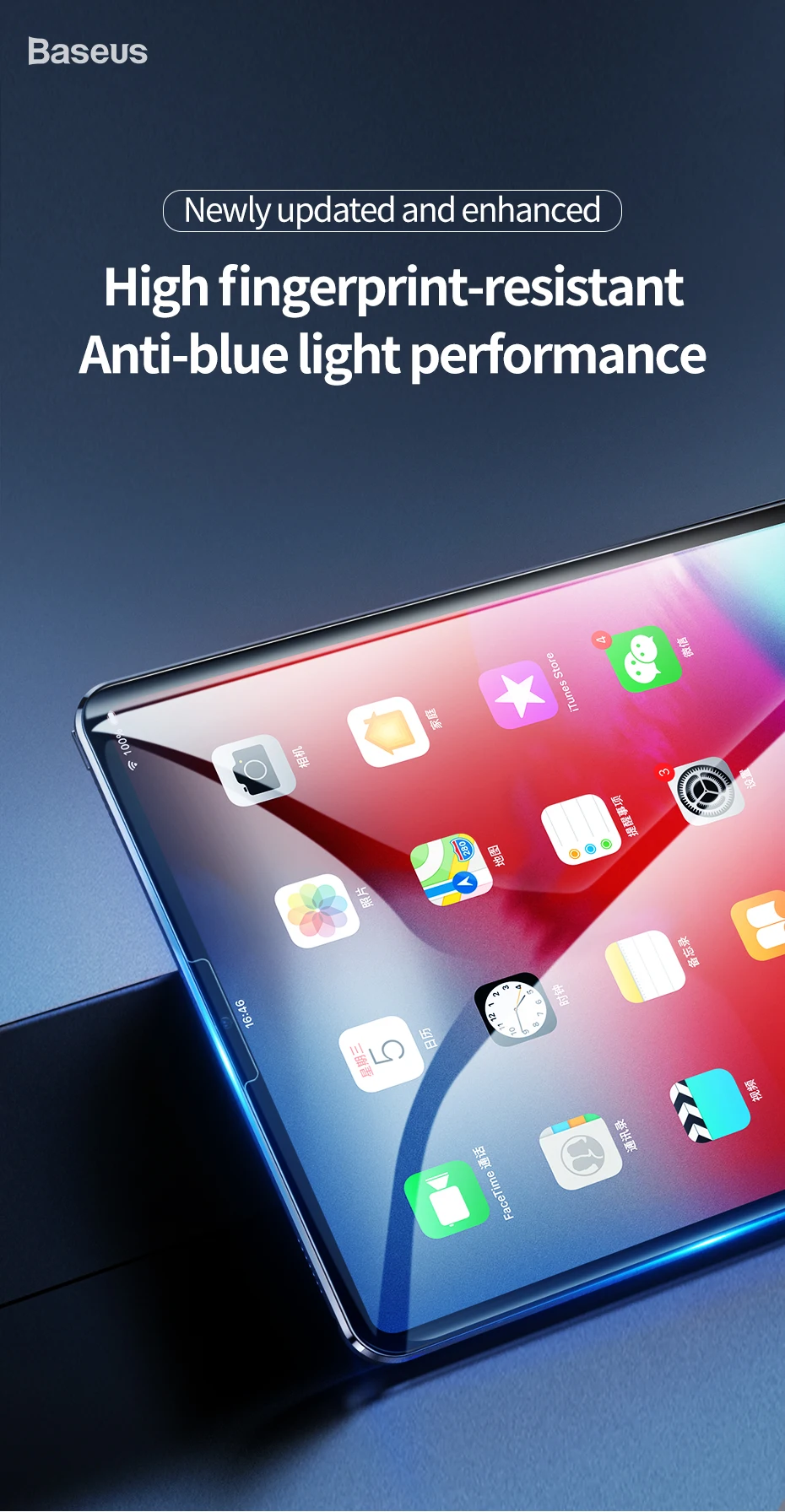 Baseus 0,3 мм закаленное стекло для Apple iPad Pro 11 ''12,9'' защитное стекло 9H устойчивое к царапинам стекло для планшета для iPad Pro