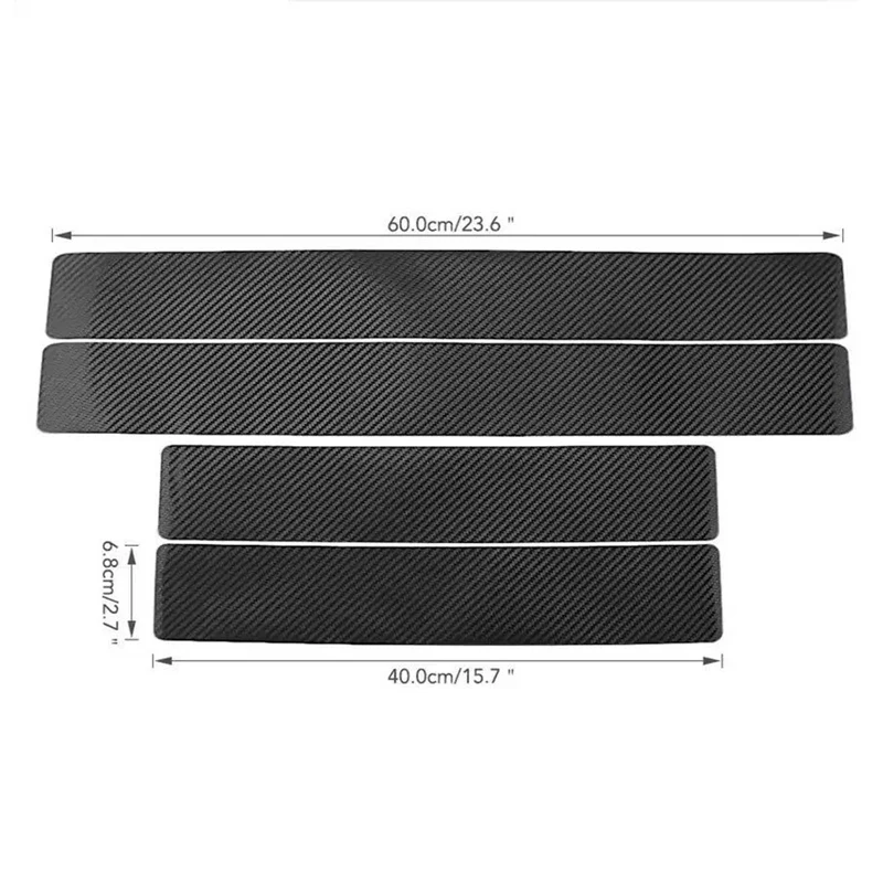 

New Carbon Fiber Pattern Sticker Car Door Scratch Strip Anti-kick Film Ready Stock Car Door Sill Sticker Protector
