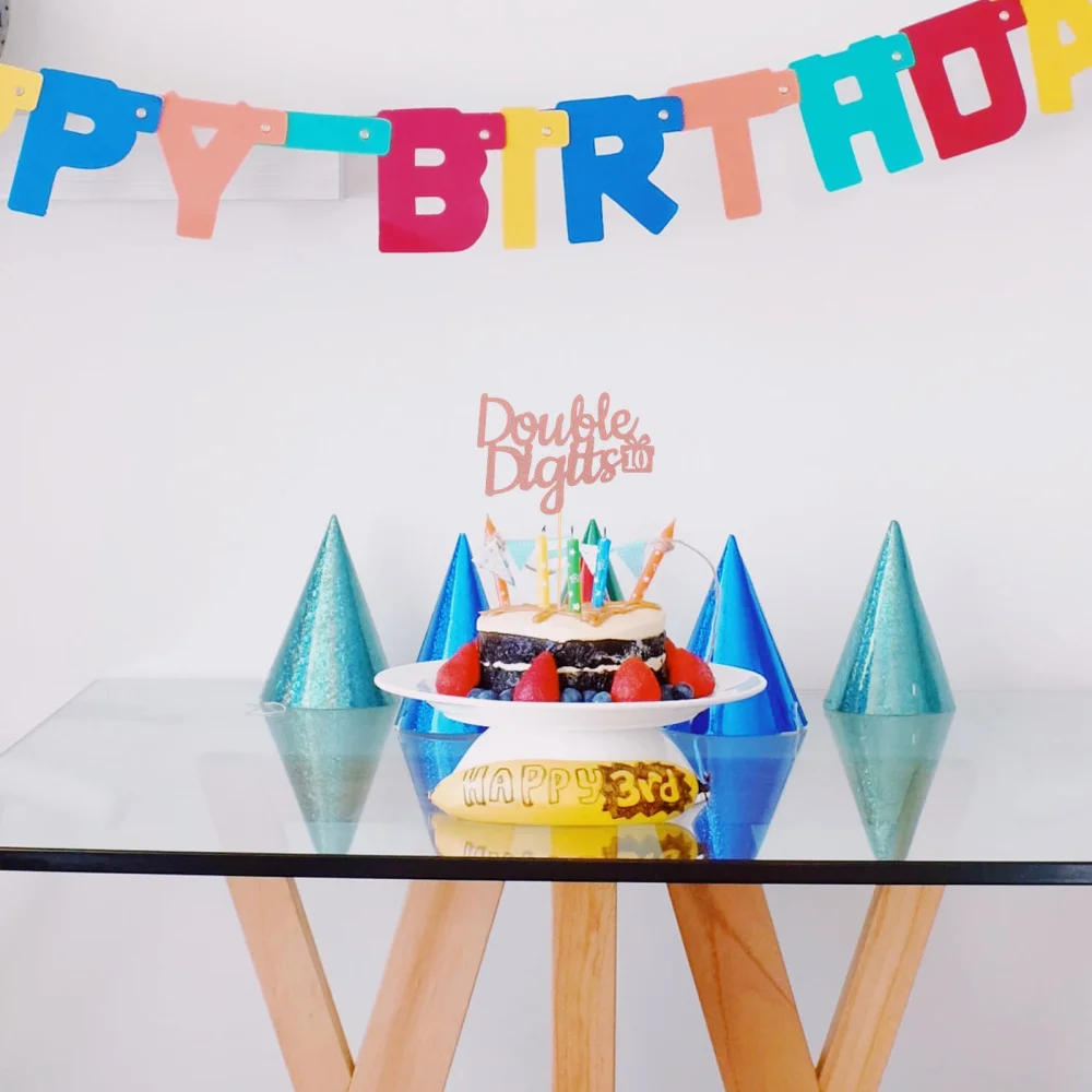 

5Pcs Double Digits Cupcake Toppers Double Digits Cake Inserts Dessert Toppers