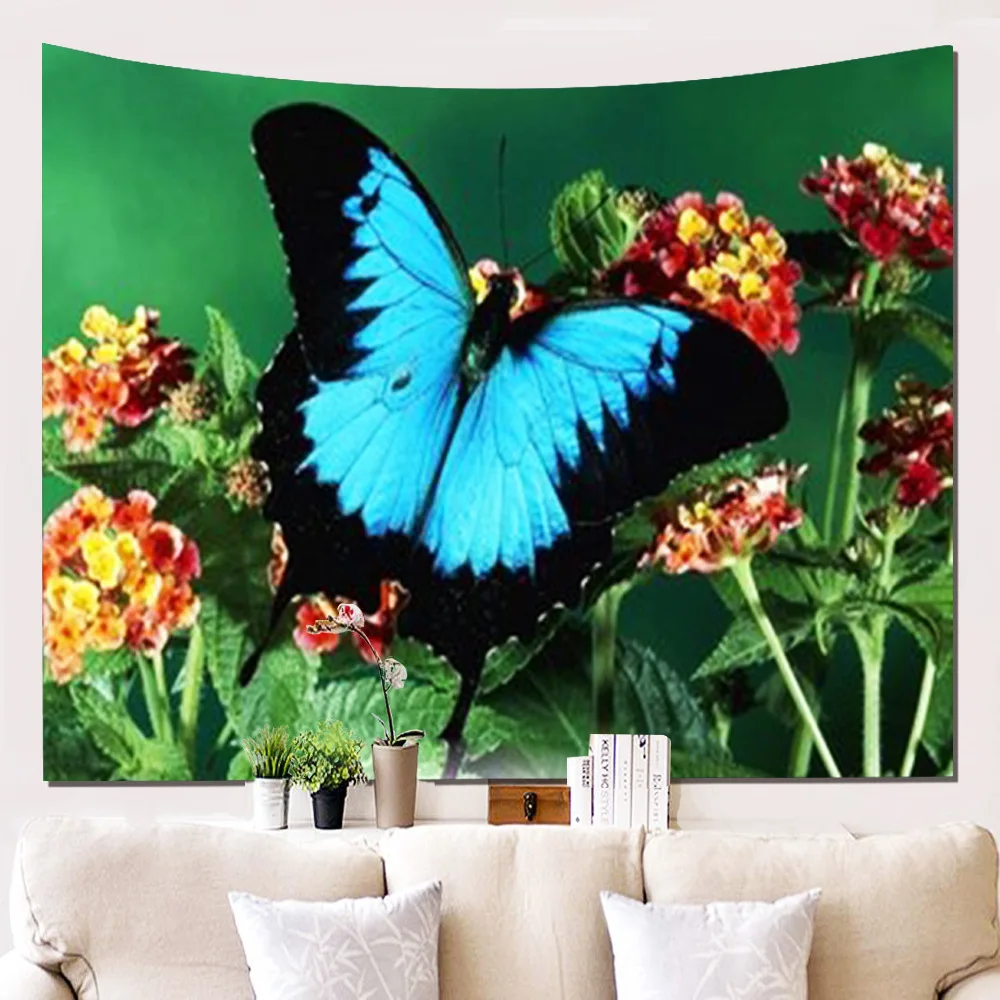 Zeegle бабочка Настенный Гобелен для дома офиса гостиной арт гобелен кровать