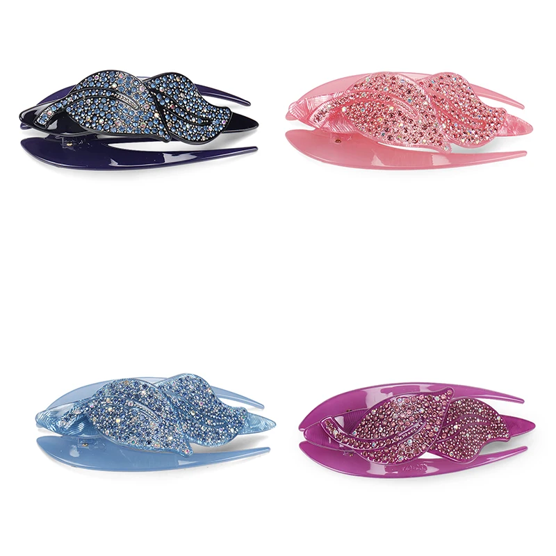 Стильный ободок для волос в форме шпильки Стразы акриловые зажимы гребень с