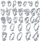 1 шт. медное кольцо для пирсинга CZ драгоценный камень обруч для носа кольцо цветок сердце крест завитка ушной раковины серьги для пирсинга 20G