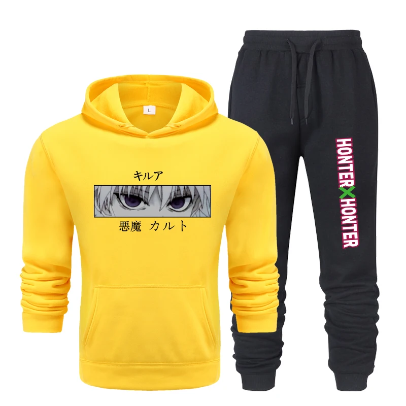 

New Men Hoodies Suit Hunter Tracksuit Sweatshirt Suit Fleece Hoodie+Sweat pants Jogging Homme Pullover 3XL Sporting Suit Male