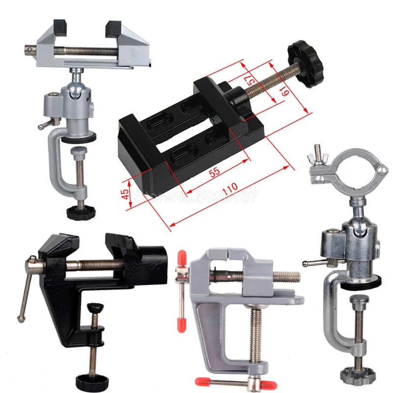 

Настольный настольный зажим из алюминиевого сплава тиски мини-винт для рукоделия форма фиксированный ремонтный инструмент 360 держатель шл...