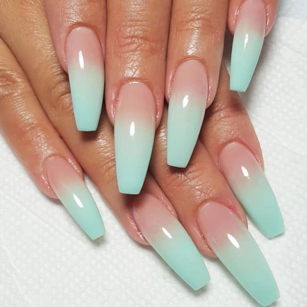 Накладные ногти кончики для французского маникюра 500 шт./пакет полупокрытие