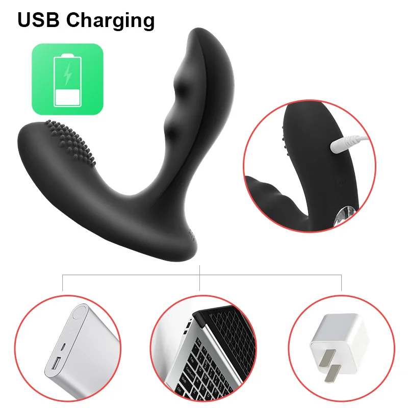 GUIMI простаты массажер вибратор для Для мужчин Анальная пробка мощный 12 Скорость