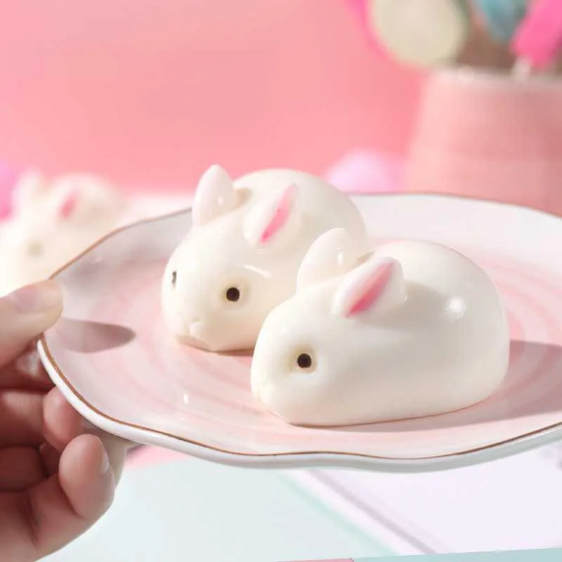 

6 Forms Rabbit Bunny Silicone Mold Mousse Dessert Mold Cake Decorating Tools Jelly Baking Candy Chocolate Mould