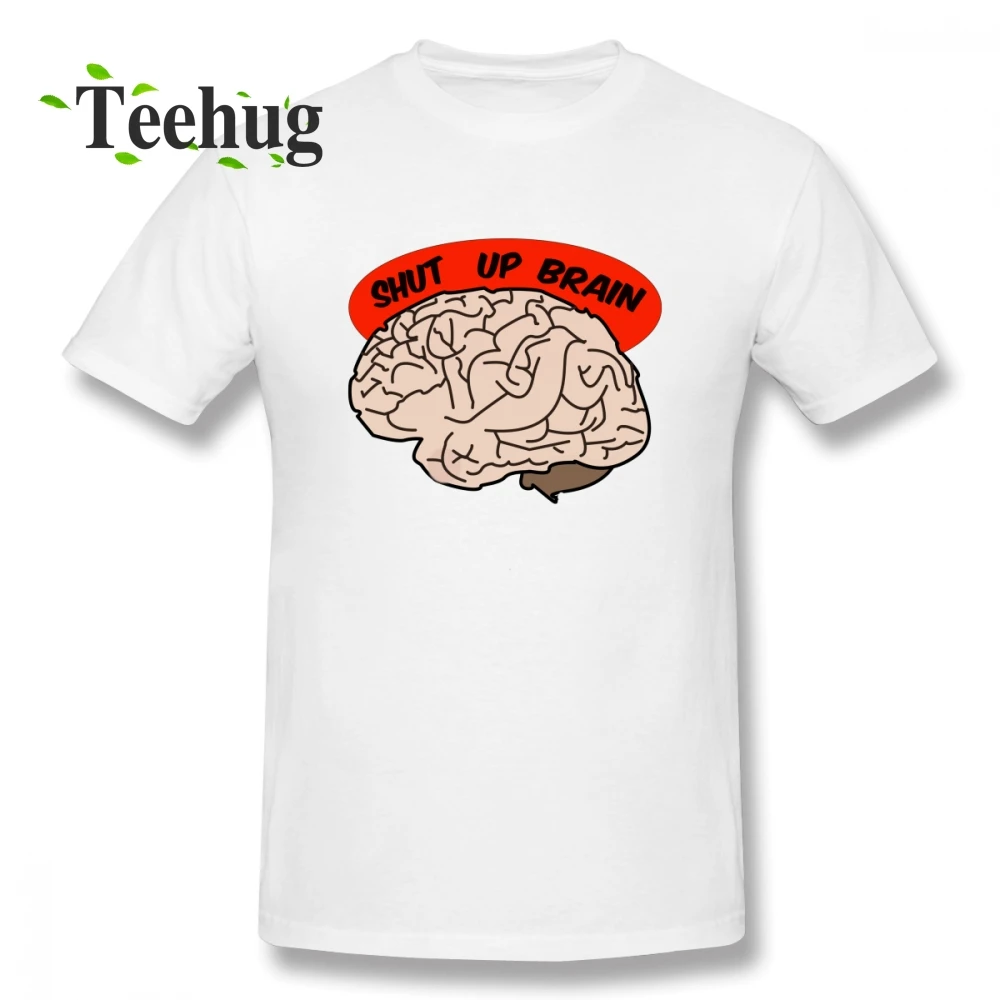 

Унисекс заткнись мозг футболка Новое поступление топ дизайнерские мужские популярные 3D печати для хлопковая Футболка с круглым вырезом, ко...
