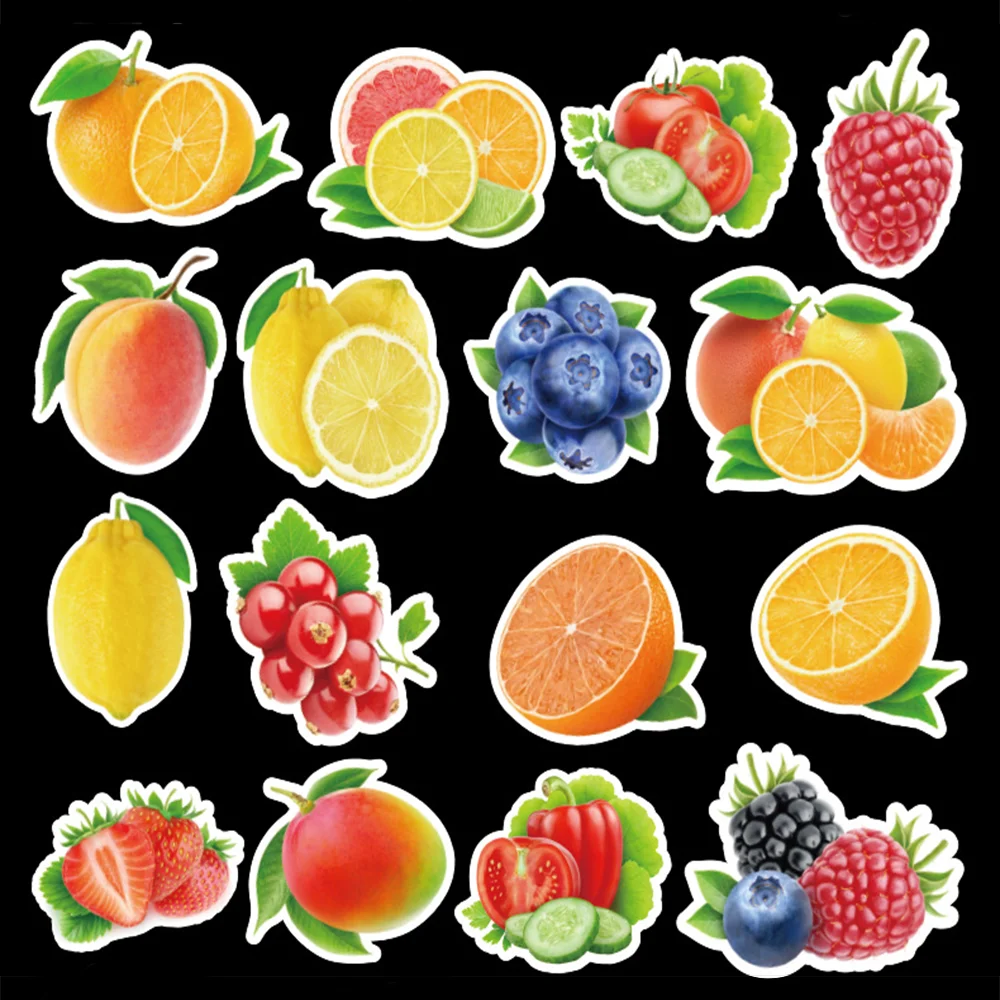 100 шт. фруктов и овощей зеленых растений с героями мультфильмов милые наклейки